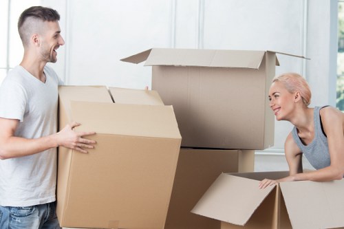 Labelled office packing and workstation relocation for a Belgravia move