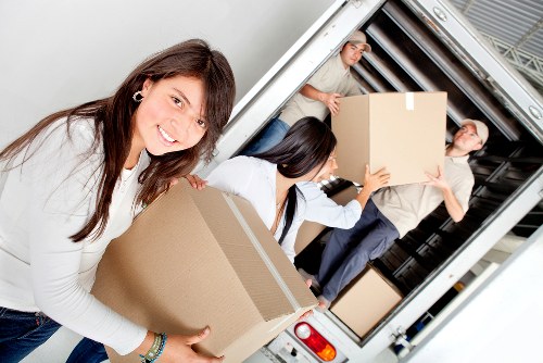 Belgravia moving team preparing boxes and household items