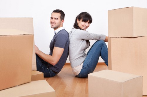 Loaded moving van with secure furniture and household items ready for transport
